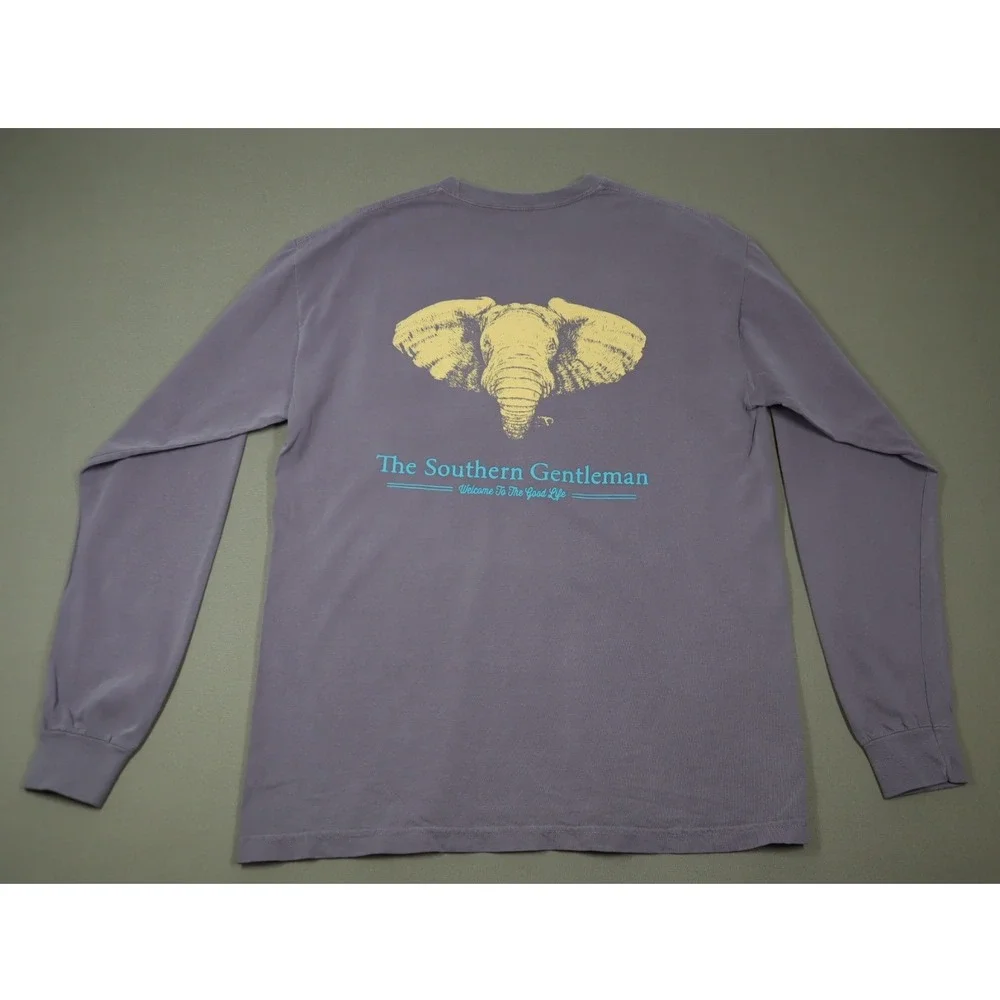 The Southern Gentleman‎ Purple Long Sleeved Pocket Tee - Size L